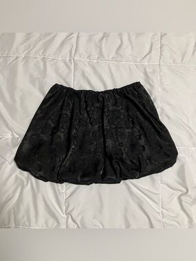 Art Class Girl's Black Floral Bubble Skirt - Size L (10/12)